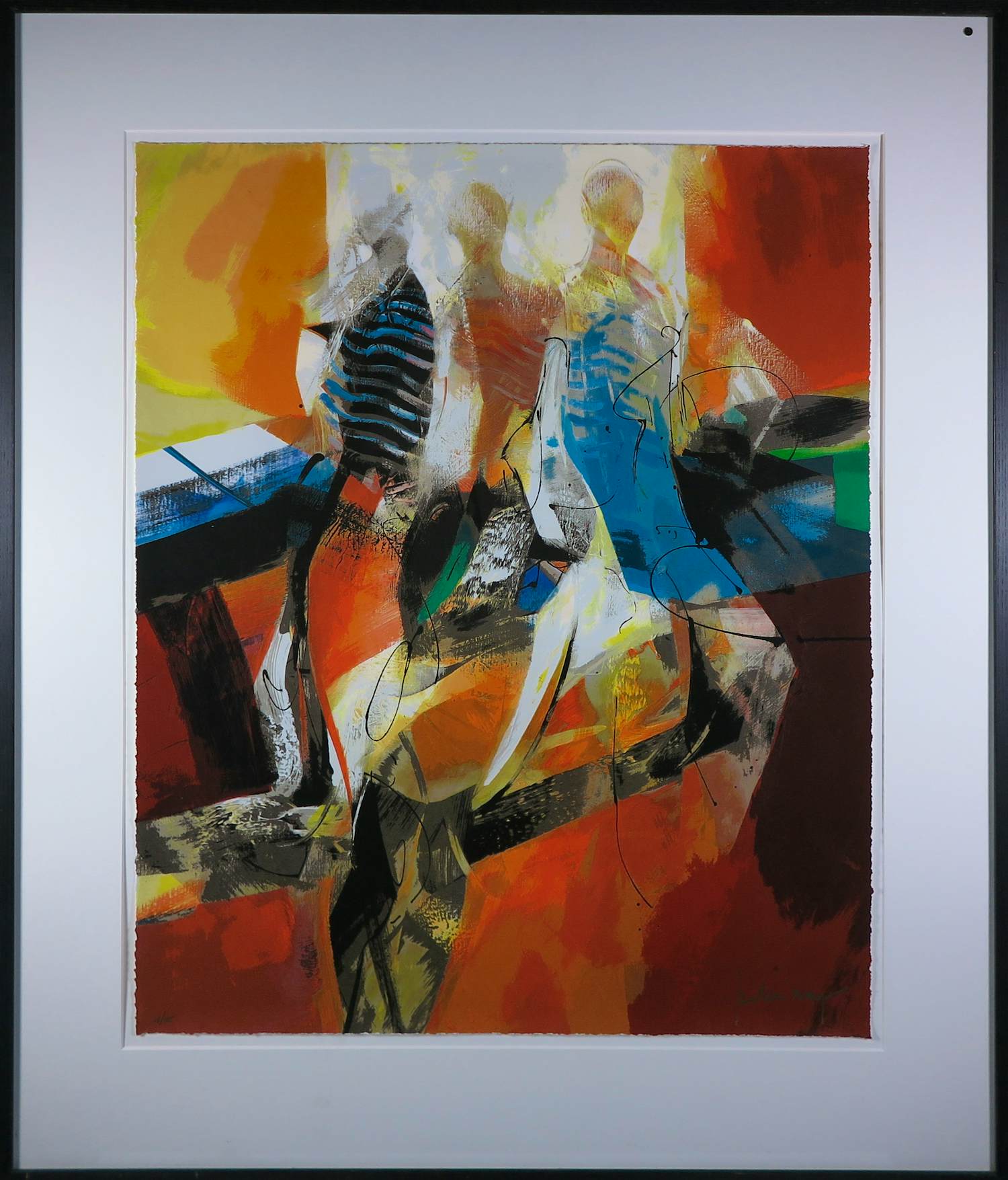 Peter Meijer - Zeefdruk, Wij waren met 3 - Ingelijst verkocht voor € 60!