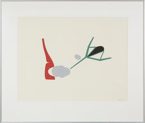 Tjeng Sit Oey - Zeefdruk, Abstracte compositie - Ingelijst kopen? Bied vanaf 40!