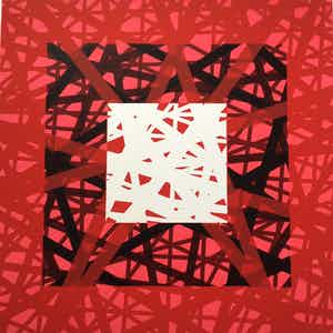 Marja Milo - Geometrisch abstract, zeefdruk, gesigneerd, Grenzen verkocht voor € 35!