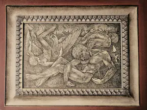 Pieter Starreveld - Zeldzame 1944 Lithografie "Naakten" in een door j.c. Jongens gemaakte lijst kopen? Bied vanaf 65!