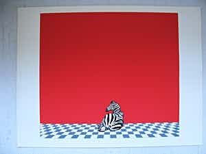 Dieter Asmus - ohne Titel, dargestellt "liegendes Zebra" verkocht voor € 100!