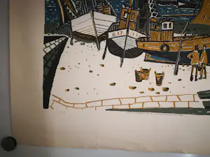 Gustave Camus - Zeehaven. Vissersboten. kopen? Bied vanaf 69!