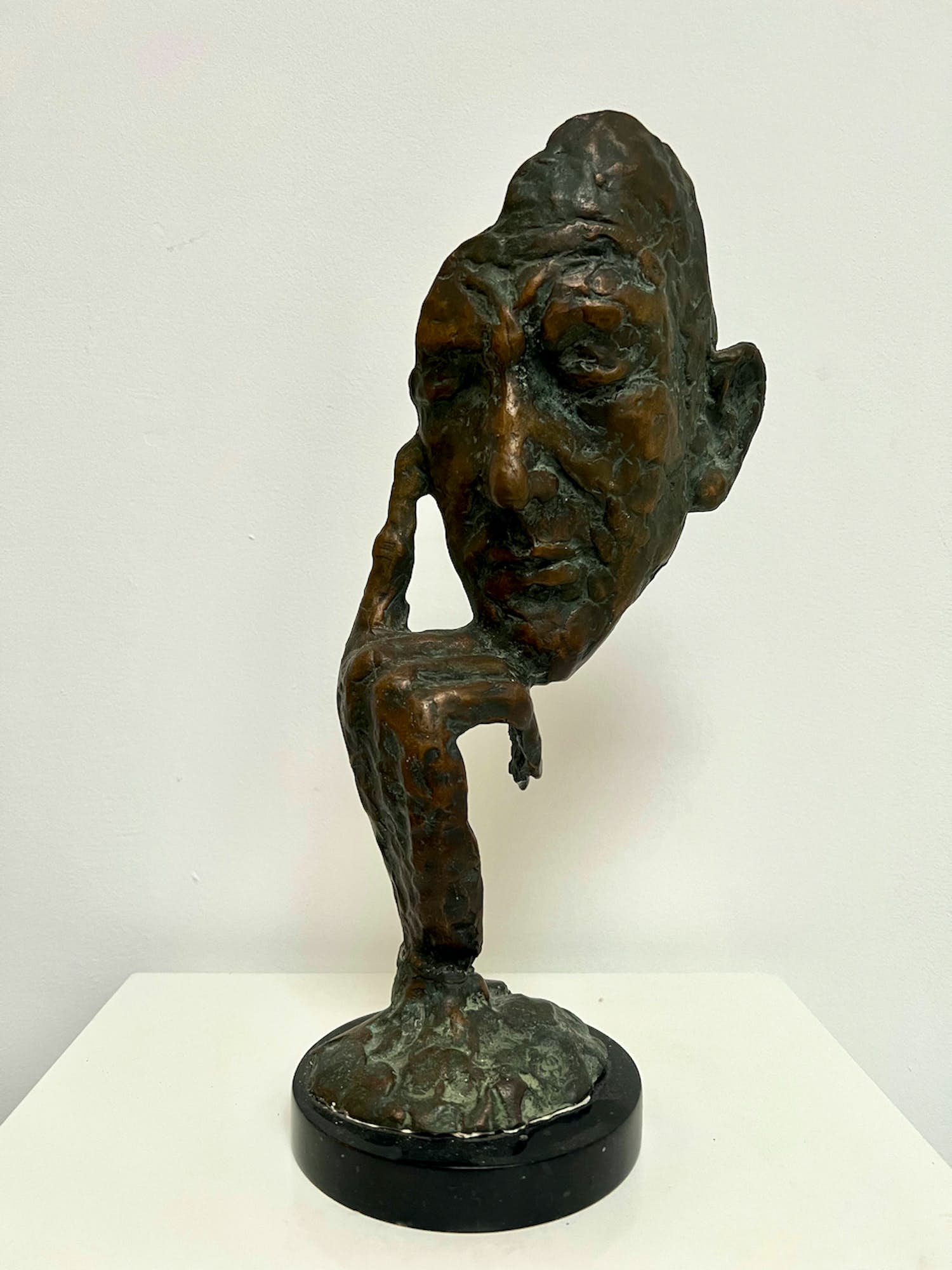 Brons (Onbekend) - bronzen sculptuur | 'De denker' verkocht voor € 1!