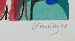 Corneille - Uitgave met 5 zeefdrukken en gedicht van Bert Schierbeek, Een schedel vol stem kopen? Bied vanaf 250!