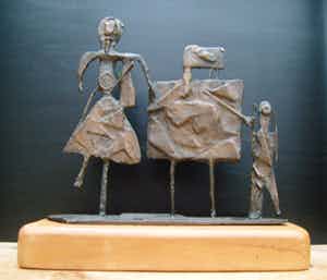 Brons (Onbekend) - "La famille" cobra stijl. verkocht voor € 375!