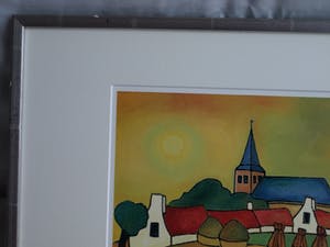 Toon Tieland - Handgesigneerde prent , “De koperen zomer” - ingelijst – 1990 kopen? Bied vanaf 1!