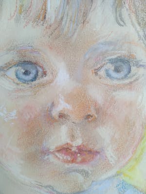 Henk van den Idsert - (1921-1993) aandoenlijke kleine jongen, pastel kopen? Bied vanaf 1!