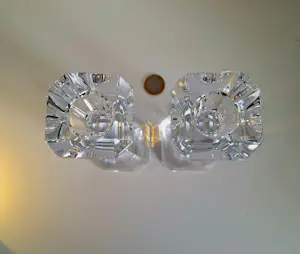 Villeroy en Boch - schitterende kristallen kaarsenstandaards (2) kopen? Bied vanaf 49!