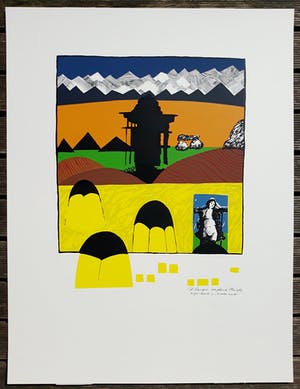 Renaud Levigne - Moeder aarde, zeefdruk kopen? Bied vanaf 50!