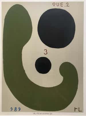 Reinier Lucassen - zeefdruk ‘QUE-2’ - 1989 - oplage 60 - ingelijst. verkocht voor € 150!