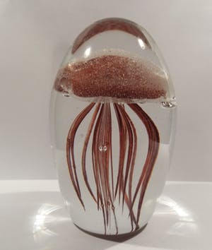 Niet of onleesbaar gesigneerd - 3D jellyfish Presse-papier Glow in the Dark kopen? Bied vanaf 1!