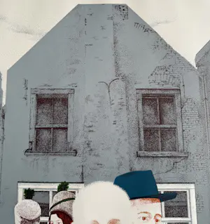 Sven Hoekstra - kleurenzeefdruk | 'Masker voor een kaal hoofd IV' kopen? Bied vanaf 20!