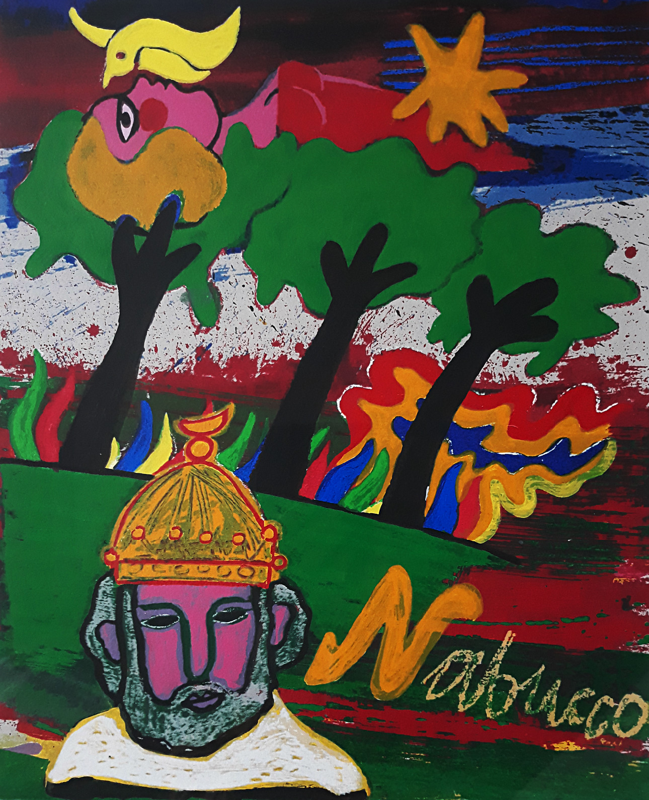 Corneille - Nabucco, zeefdruk (prachtig ingelijst) kopen? Bied vanaf 295!