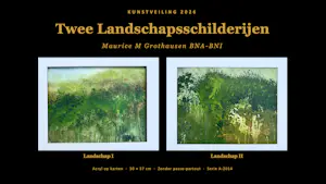 Buy Maurice Grothausen - 2 landschappen schilderijen, zonder passe-partout serie A 2014? Bid from 100!