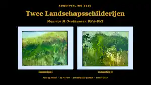Buy Maurice Grothausen - 2 landschappen schilderijen, zonder passe-partout serie A 2014? Bid from 100!