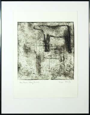 Anton Heyboer - Ets, Zonder titel - Ingelijst verkocht voor € 100!