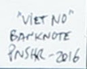 PNSHR - Twee met gouache beschilderde bankbiljetten, I will pay you back & Viet no - Ingelijst kopen? Bied vanaf 1!