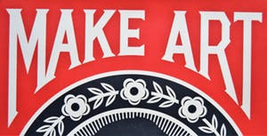 Shepard Fairey - MAKE ART NOT WAR - gesigneerd - NU VANAF 10 EURO kopen? Bied vanaf 10!