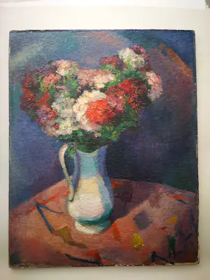 Karel Bleijenberg - Stilleven. Bloemen in vaas. kopen? Bied vanaf 199!