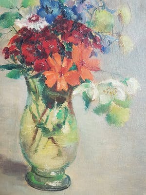 Ina Hooft - kristalvaas met bloemen kopen? Bied vanaf 90!