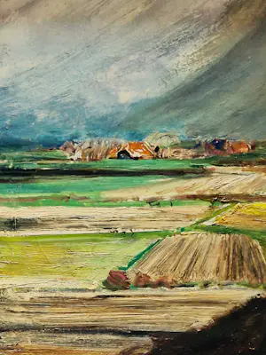 Marius Richters - Fraai omstreeks 1930 geschilderd olieverf "naderende zomerstorm" gesigneerd kopen? Bied vanaf 437!