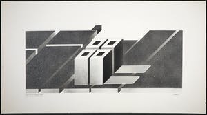 Inez Vandeghinste - Gouache, Observatie van een onbewoonbare leefbodem kopen? Bied vanaf 50!