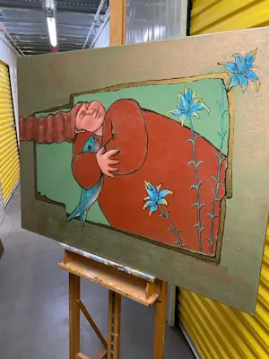 Ada Breedveld - Acryl op doek, titel, Kracht. kopen? Bied vanaf 275!