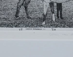 Wim van der Meij - 2 paarden, 1991 - ets kopen? Bied vanaf 10!