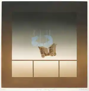 Jean Solombre - Aquatint, La manège - Hommage à Fellini verkocht voor € 35!