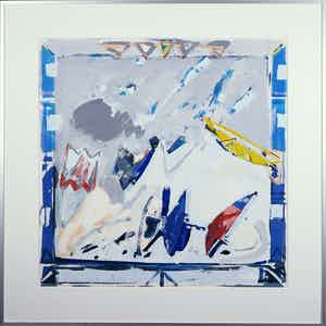 Piet Warffemius - Acryl op papier, Napoli - Ingelijst verkocht voor € 150!