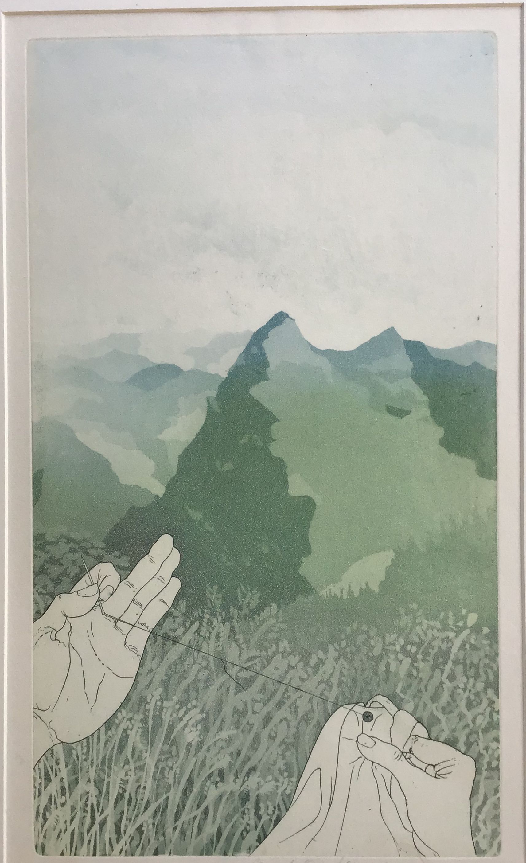 Sjoerd Bakker - Gesigneerde en ingelijste kleurenets verkocht voor € 35!