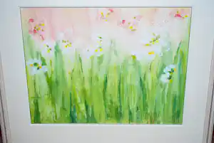 Buy Shunyam - Bloemen in een zomers weiland - groot schilderij, fraai ingelijst? Bid from 100!