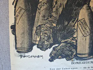 Piet van der Hem - 2 spotprenten - Nieuwe Amsterdammer kopen? Bied vanaf 20!