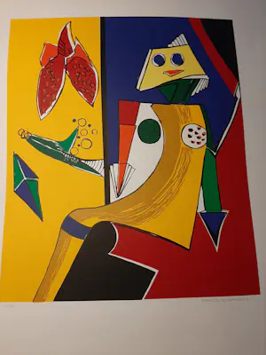 Maartje Wijngaarden - Zeefdruk ABSTRAKT Hand gesigneerd kopen? Bied vanaf 40!