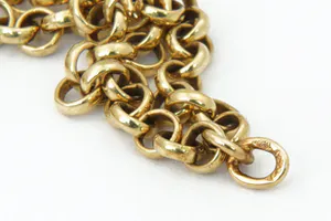 Elegante 14 karaats geel-gouden dames armband gezet met bloedkoraal kopen? Bied vanaf 240!