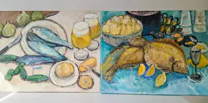 Tanja Koelemij - serie stillevens schol kopen? Bied vanaf 65!