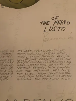 Panamarenko - Bing of the Ferro Lusto - Handgesigneerd en drukgesigneerd kopen? Bied vanaf 550!