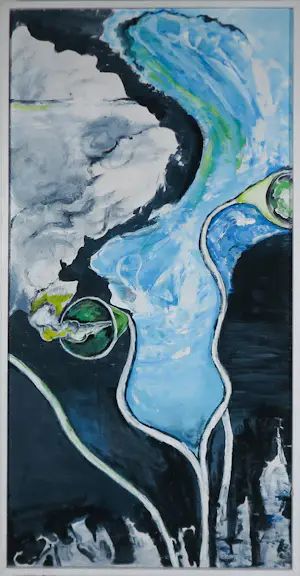 Sophie Mellema - Acryl op paneel, Hemel en aarde II (tweeluik) - Ingelijst (Groot) kopen? Bied vanaf 100!