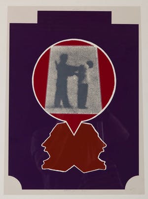 Albert van der Weide - Kleurenzeefdruk TWO FACES Handgesigneerd. kopen? Bied vanaf 25!