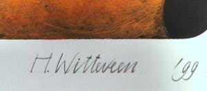 Hollie Witteveen - Zeefdruk, De minaar, hij blijft bij zijn meisje - Ingelijst kopen? Bied vanaf 20!