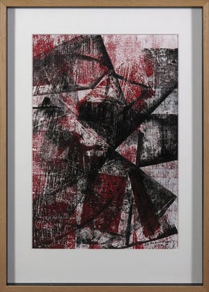 Bob Bonies - Gemengde techniek op papier, Zonder titel - Ingelijst kopen? Bied vanaf 1!