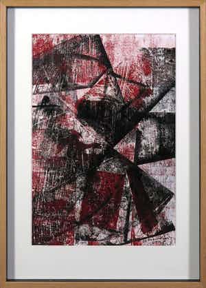 Bob Bonies - Gemengde techniek op papier, Zonder titel - Ingelijst verkocht voor € 1!