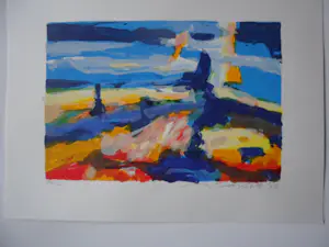 Willem Brauck - Zeefdruk, Landschap kopen? Bied vanaf 35!