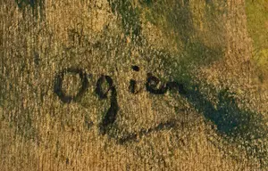 Marie Louise Ogier - Das blaue Tor, ein wunderschönes Gemälde aus der Zeit um 1950 kopen? Bied vanaf 180!