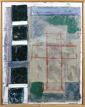 Nico Kervezee - Gemengde techniek op doek, Zonder titel verkocht voor € 1!