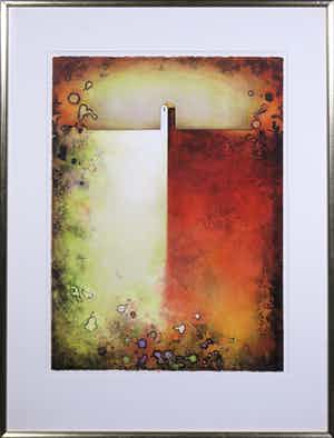 Jurjen Ravenhorst - Litho, Zonder titel - Ingelijst verkocht voor € 35!