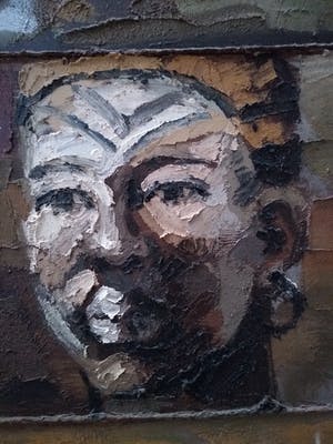 Niet of onleesbaar gesigneerd - Twee moderne Afrikaanse portretten kopen? Bied vanaf 1!