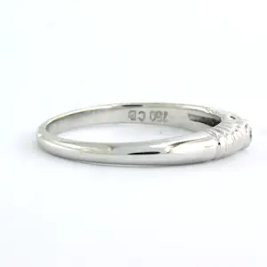 18k witgouden ring bezet met briljant geslepen diamant tot. 0,03ct - F/G - VS/SI kopen? Bied vanaf 165!