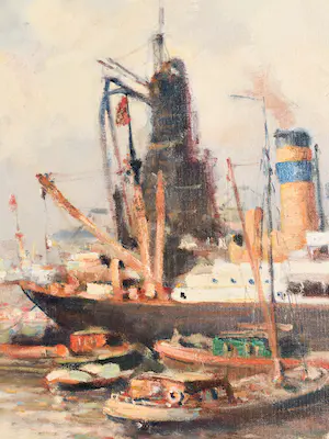 Evert Moll - Havengezicht kopen? Bied vanaf 3000!