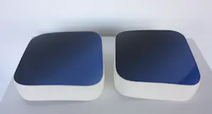 Olav Slingerland - Chinabox (set van 3) blauw geglazuurd aardewerk kopen? Bied vanaf 200!